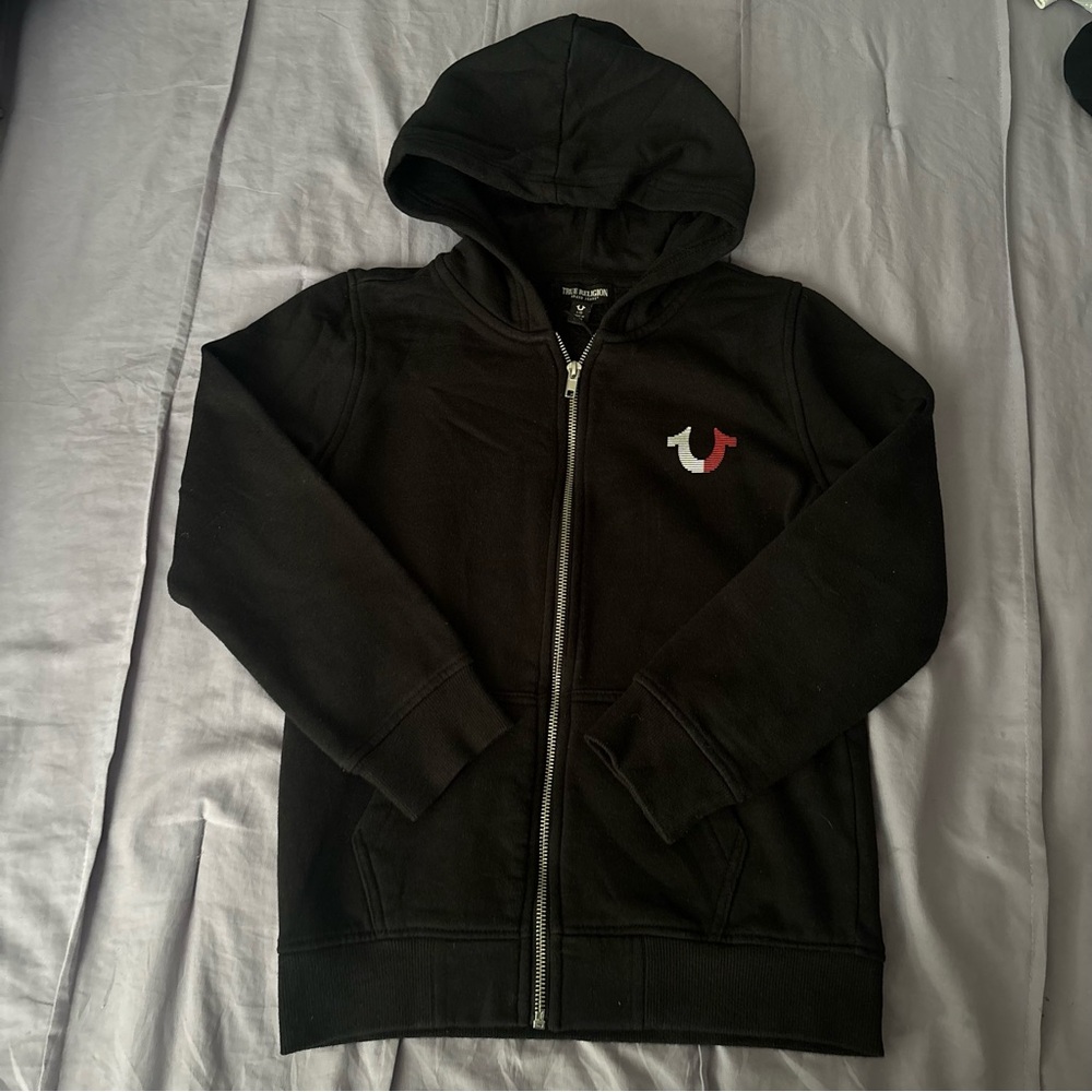 True Religion Kids Black Zip-Up Hoodie